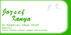 jozsef kanya business card